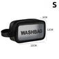 Transparent waterproof travel wash bag by Blushimmer, large capacity cosmetic organizer with multiple compartments for women.
