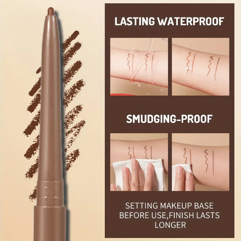Waterproof Eyeliner Gel Pencil, Long Lasting and Smudge-Proof, Easy Twist Application For Bold, Create Perfect Eye Makeup