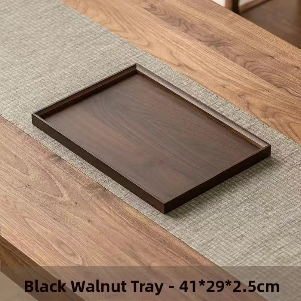 1pc Rectangular Wooden Serving Tray Dust-resistant Portable Tray Tableware Food Tray Home For Kitchen Dining Party Tea Bar Tray