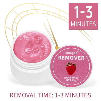 Blushimmer 15g eyelash glue remover cream for lash extensions, professional makeup tool for safely removing eyelash glue.