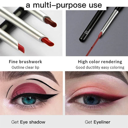 Blushimmer 17Colors portable matte lipstick pencil with long-lasting, waterproof, moisturizing lip liner for women, natural makeup look