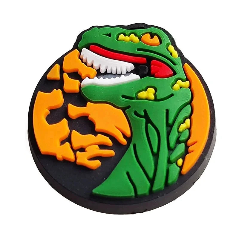 16Pcs Dinasour Shoes Decoration Charms for Clog Sandals,Cute Cartoon Dino Shoes DIY Pins Charms Accessories Gifts for Women Men