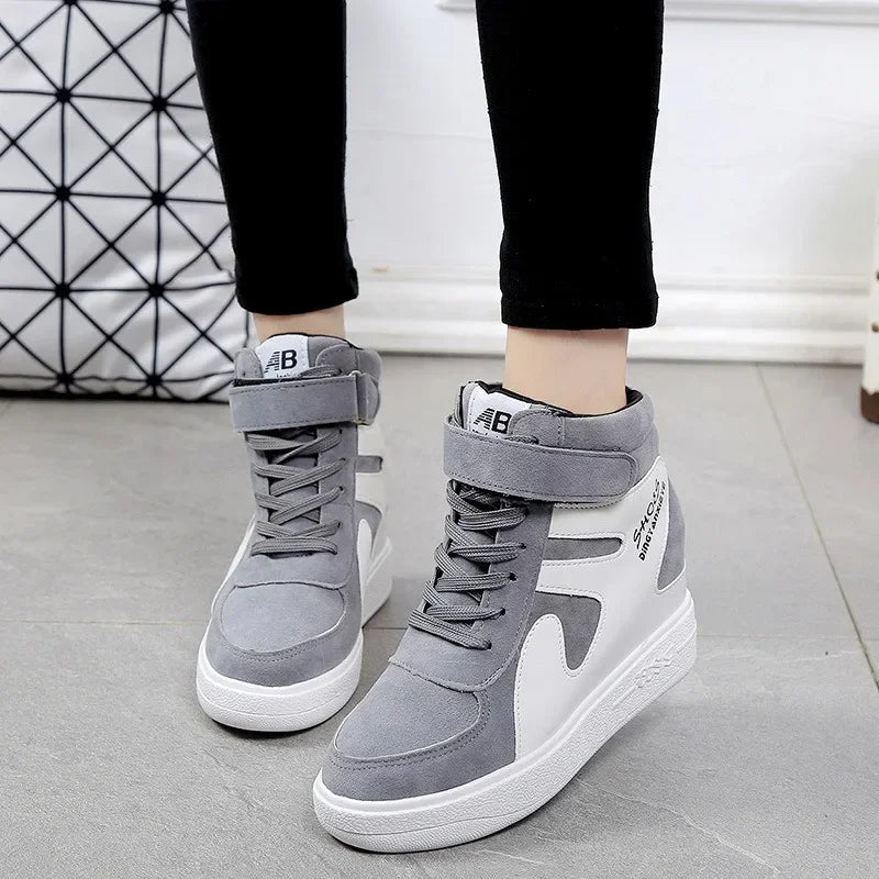 Red Sneakers Women High Top Platform Sneakers Women Casual Wedges Shoes Womens Shoes Black Platform Vulcanize Shoes Women
