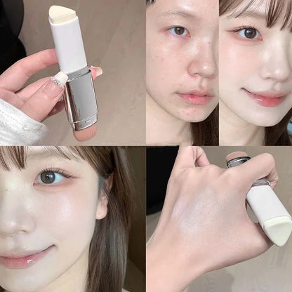 Blushimmer triangle concealer foundation stick with water moisture, lightweight, brightening face makeup for flawless coverage