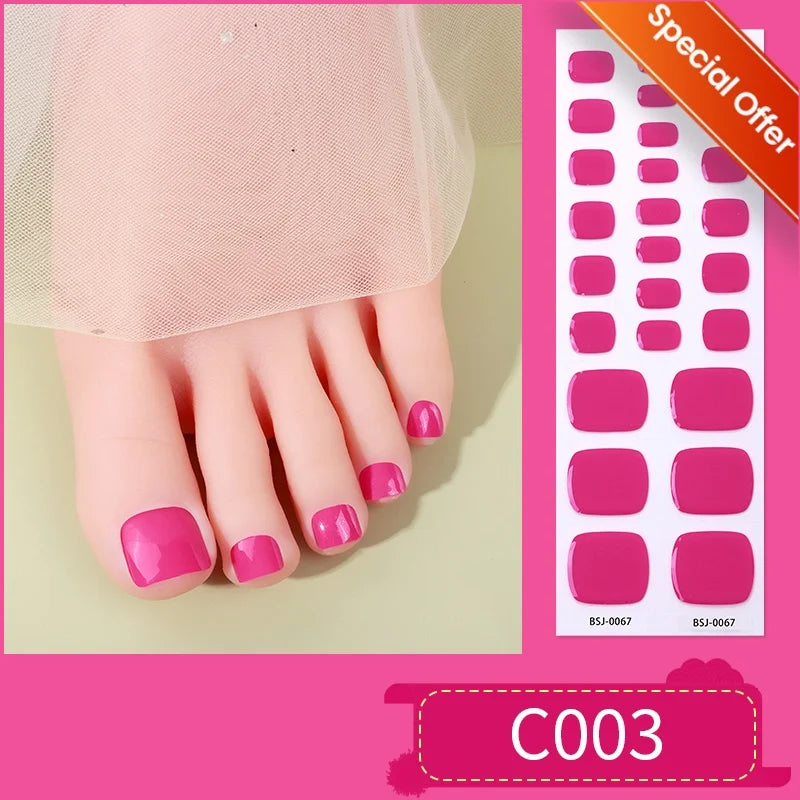 Blushimmer 20Tips gradient French semi-cured gel nail stickers with full cover nail wraps for manicures, UV lamp needed.