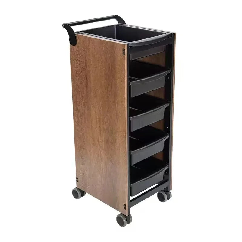 High Quality Modern Design Salon Trolley Hot Sale Durable Wood and ABS Tiers 4-Wheel Heavy-Duty Sports Venue Equipment