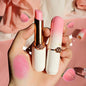 Blushimmer OMGA color-changing lip balm in peach flavor, moisturizing and waterproof jelly lipstick with hydrating, smooth lips.
