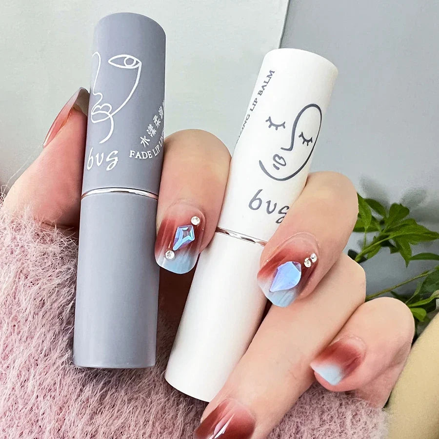 Blushimmer moisturizing repair lip balm with long-lasting, nourishing, anti-cracking, waterproof formula on a white background.