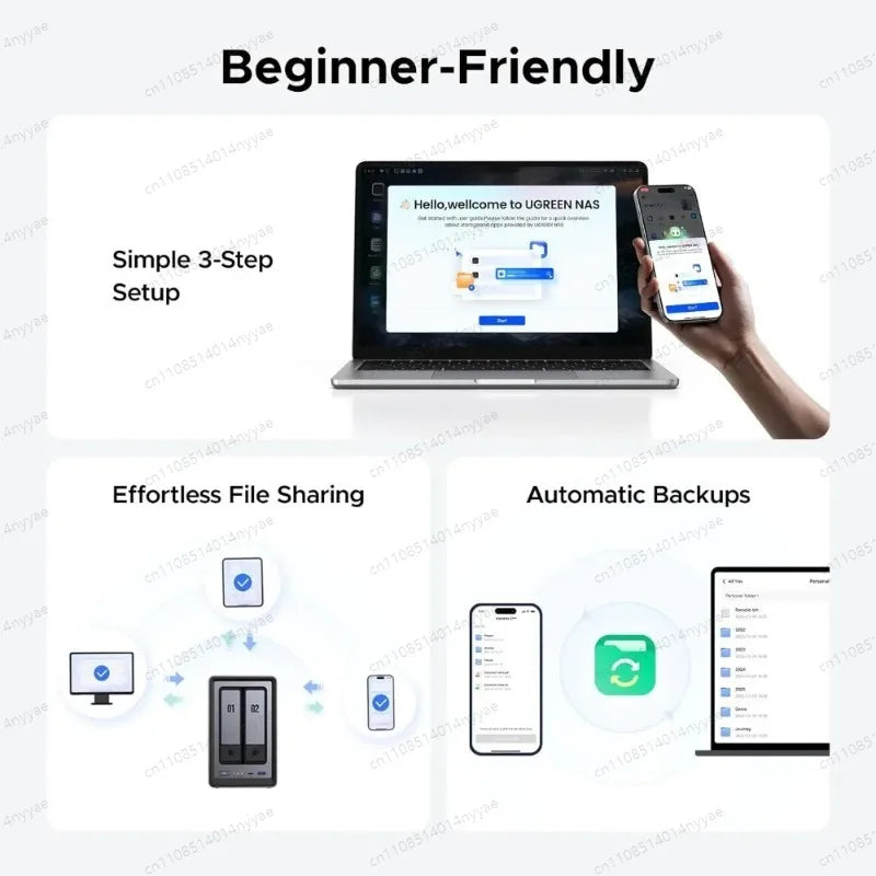 High quality-NASync DXP2800 2-Bay Desktop NAS,N100 Quad-core CPU, 8GB DDR5 RAM,Network Attached Storage (Diskless)-NEW