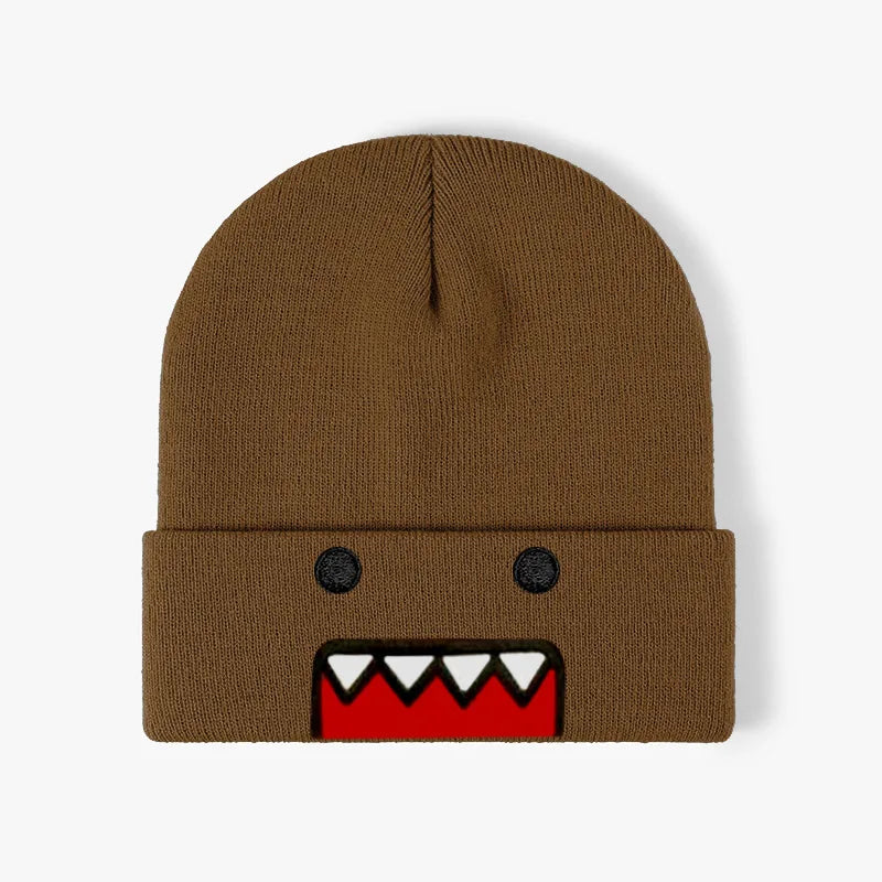 2025New Cartoon Embroidered Knitted Hat Autumn Winter Outdoor Warm Windproof Hip Hop Casual Trendy Style for Men Women