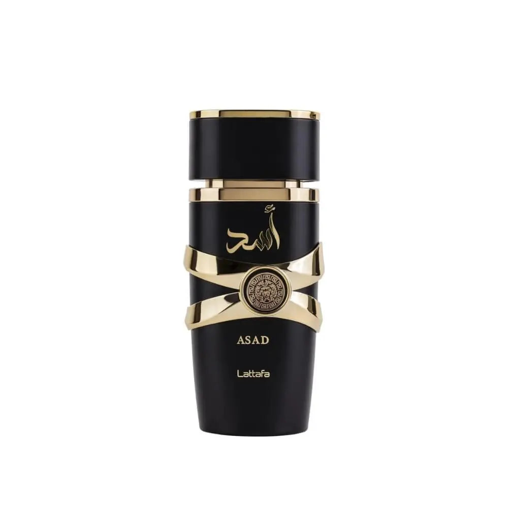Lattafa Asad unisex Eau De Parfum spray by Blushimmer, 3.4 oz, Arabian fragrance with long-lasting scent and natural pheromones.