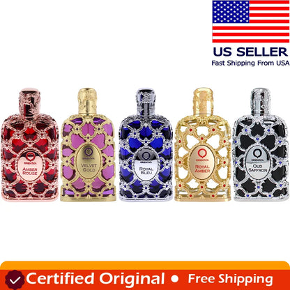 Orientica Royal Amber Eau De Parfum by Blushimmer, featuring Arabic vanilla and musk in a luxurious fragrance for women and men.