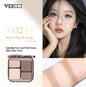 VEECCI 4-color contour palette by Blushimmer with matte and shimmer bronzer, highlighter, and nude tones for long-lasting facial makeup.