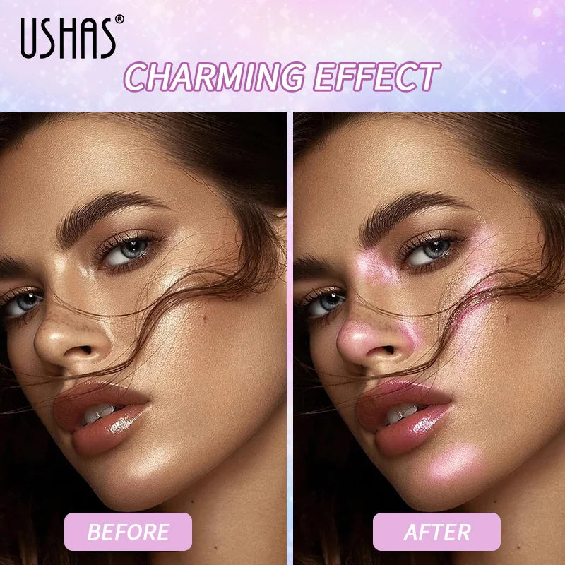Liquid Highlight Spray Body Face Waterproof Shimmer High Gloss Illuminator Glitter Bronzer Longlasting Brightens Makeup