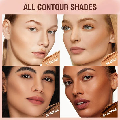 Blushimmer O.TWO.O contour stick cream for face contouring, brightening, and sculpting with a long-wear, lightweight formula.