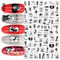 Black and white nail art stickers by Blushimmer featuring sexy, press-on decals for women and girls to decorate nails stylishly.