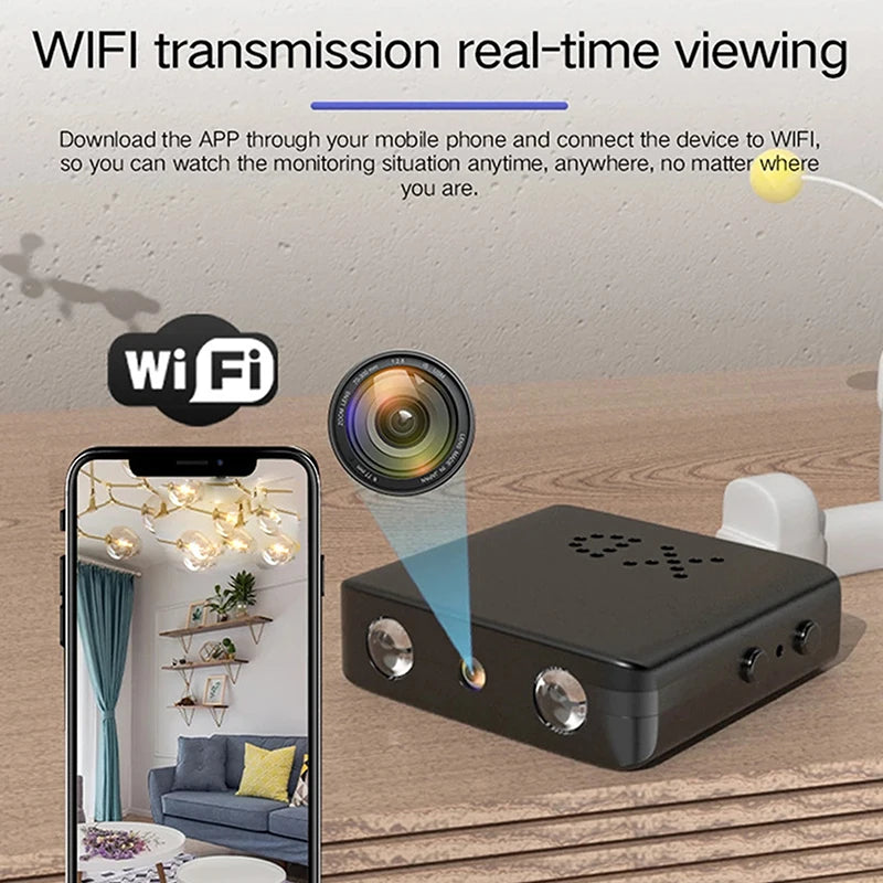 Smart Home Security Camera, 1080P Mini Wi-Fi Indoor Cam with APP, Real-Time Video & Voice for Baby/Pet Monitoring