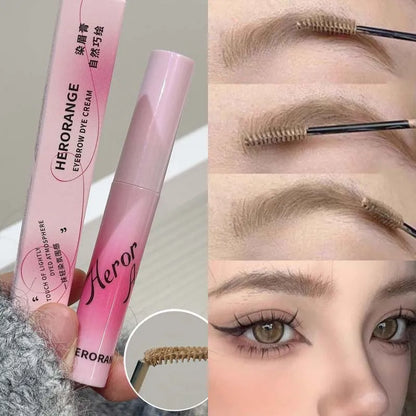 Blushimmer waterproof natural eyebrow dye cream with 3D wild eyebrow enhancer in brown, Korean makeup for long-lasting brow color