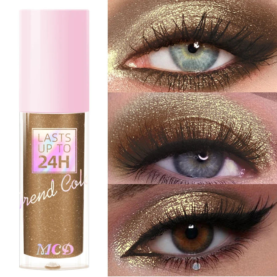 8 Color Metallic Waterproof Liquid 1PC Eyeshadow-High Shine Long-Lasting & Smudge-Proof Korean Makeup Gifts Glitter Eye Shadow