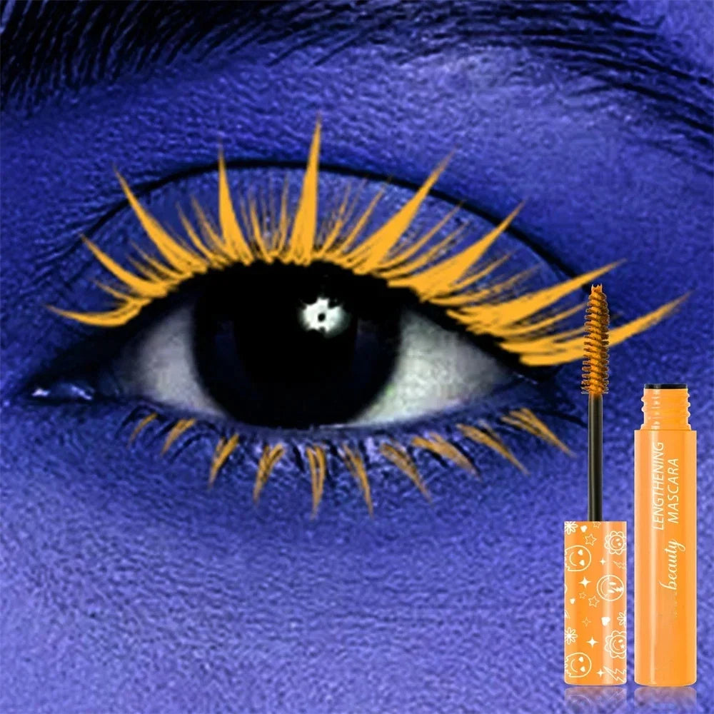 Blushimmer 6-color neon waterproof mascara with luminous pigment, quick-drying, non-caking eyelash extension makeup in a sleek tube