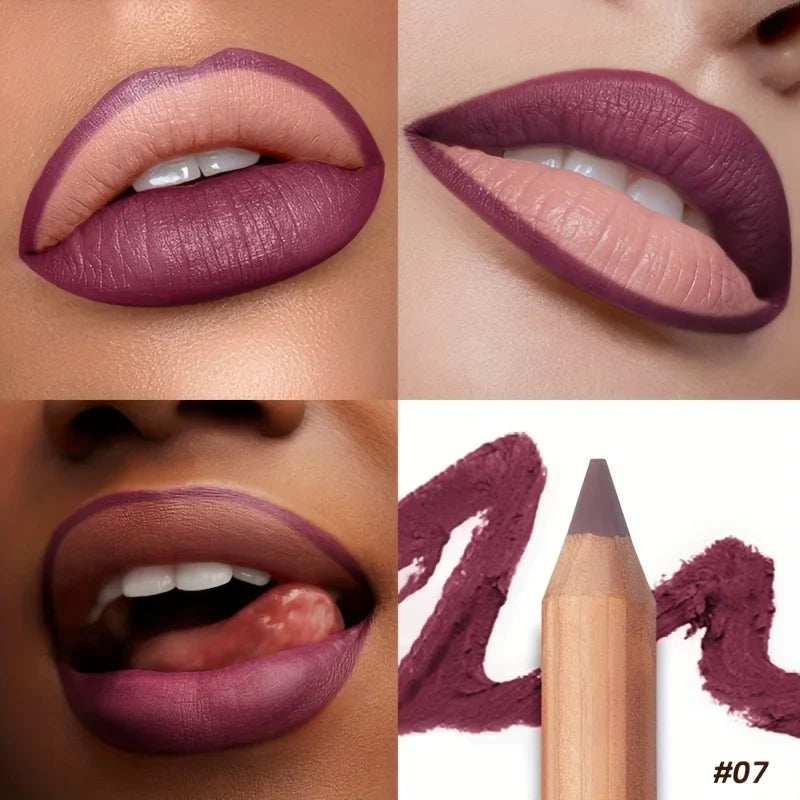 Blushimmer Pudaier Lip Contour 2.0 matte lip liner with sharpener, showing the pencil and sharpener on a white background.