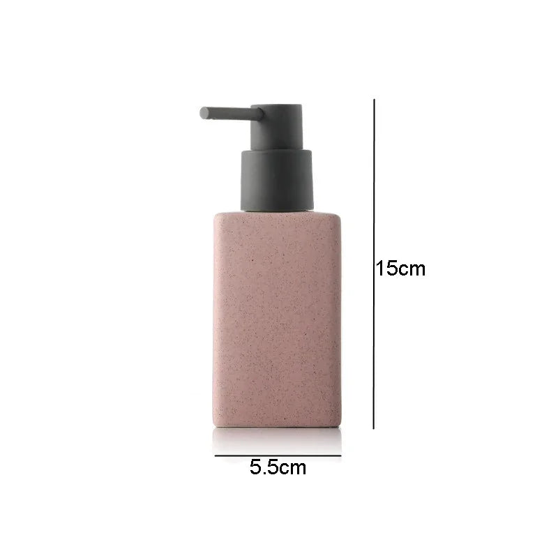 Ceramics Bathroom Supplies Hand Sanitizer Bottle Square Lotion Bottle Bathroom Accessories Press The Can Soap Liquid Container