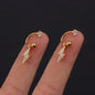 1 Pair Stainless Steel Mini CZ Drop Earring Women Moon Flower Tragus Cartilage Helix Hoop Conch Rook Daith Lobe Piercing Jewelry