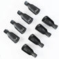 Set of 10 reusable gel nail polish remover cap clips for finger and toe nails, ideal for acrylic and gel polish soak-off.