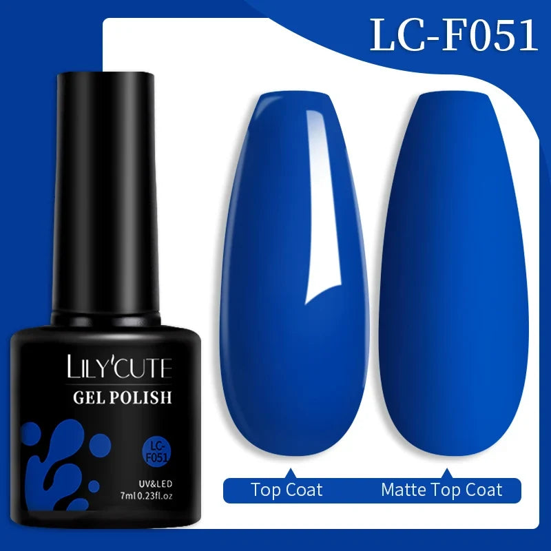 Colorful 7ml gel nail polish by Blushimmer, featuring a semi-permanent UV gel with vibrant shades for long-lasting manicures.