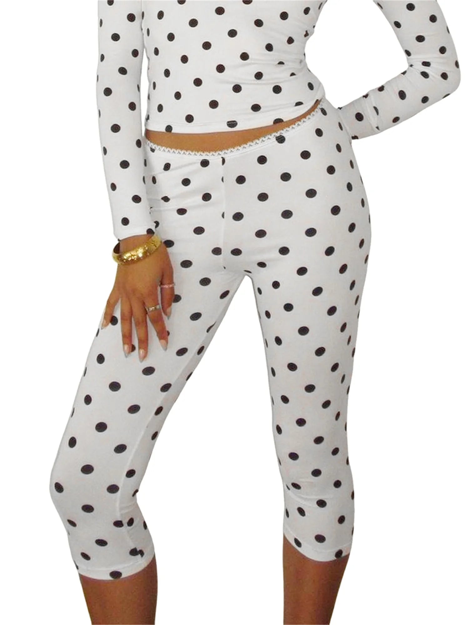 Floral Print High Waist Cropped Leggings with Ruffle Hem for Women Stretchy  Fit Capris Pants for Summer Style