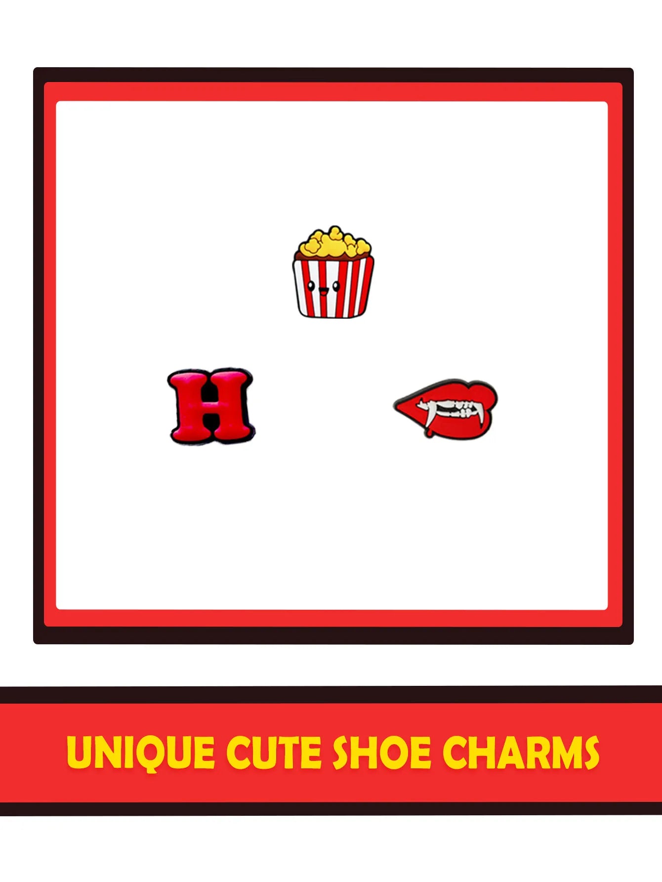 Random 10-30Pcs Red Series Shoe Charms For Shoe Key Chain Sandals Beach Bags, DIY Shoe Decorations Accessories Shoes Pins