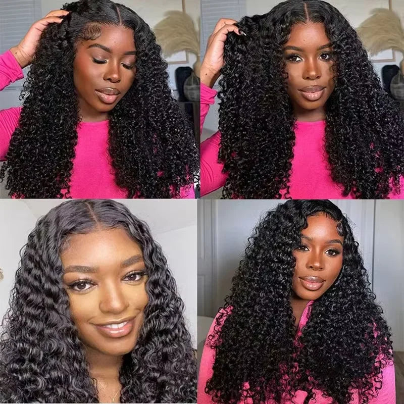 Burmese curly lace frontal wig with 13x6 and 13x4 HD transparent lace, 200% density, human hair, pre-plucked, from Selvanelle