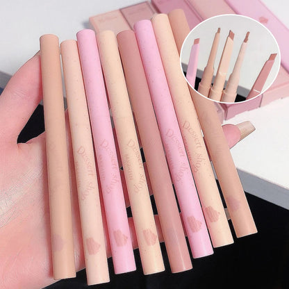 Blushimmer Dessert Lip Liner Automatic waterproof lip pencil with rotating tip and no-color outline for precise lip defining.
