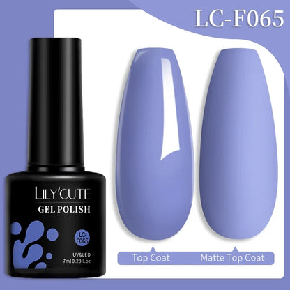 Colorful LilYCUTE 7ML gel nail polish bottle from Blushimmer featuring vibrant shades for long-lasting manicure nail art.