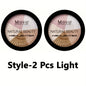 2pcs 5 Colors Highlighter Powder Palette With Pearly Shimmering, Shimmer Glitter Highlight Contouring Palette,