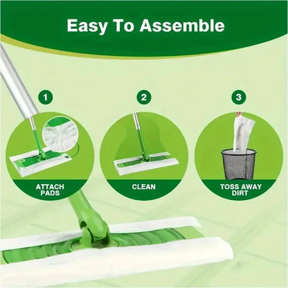 30/100PCS Disposable MicroFibre Electrostatic Floor Cloths Dust Removal Mop Paper Floor Cleaning Wipes for Flat Swivel Mop