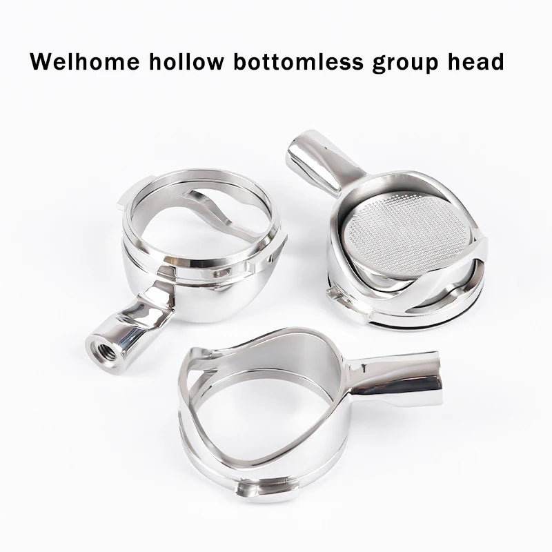 58MM 2ears for WPM Coffee Hollow Bottomless Portafilter for Welhome Kd310/510/210s/330/ Stainless Steel Espresso Handle Filter