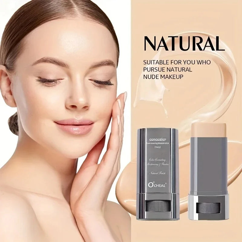 Blushimmer cream foundation stick with flawless satin finish, long-lasting waterproof full coverage for concealing imperfections.