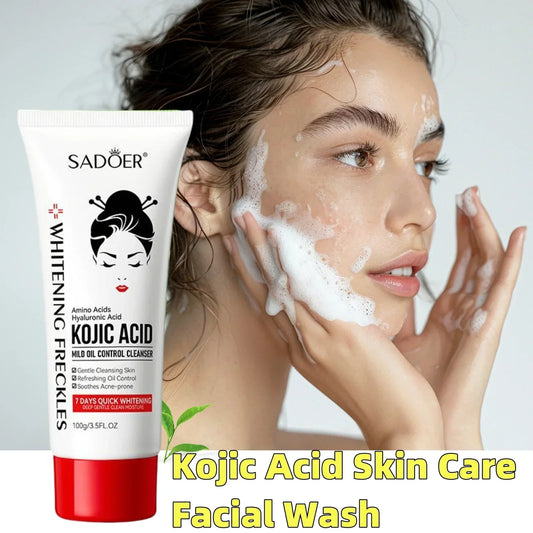 Blushimmer 100ml kojic acid facial wash with mild oil control and deep moisturizing, gentle nonirritating face cleanser.