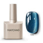 Blushimmer MAYCHAORomantic Galaxy cat eye gel nail polish with holographic rainbow effect and magnetic design for nail manicure.