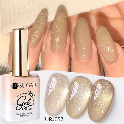 Blushimmer UR Sugar 15ml translucent white jelly gel polish for semi-permanent UV nail art and soak-off gel varnish.