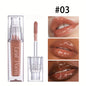 Blushimmer Hydrating Crystal Lip Oil with tinted gloss, featuring a clear, glossy finish and a plumping, moisturizing effect.