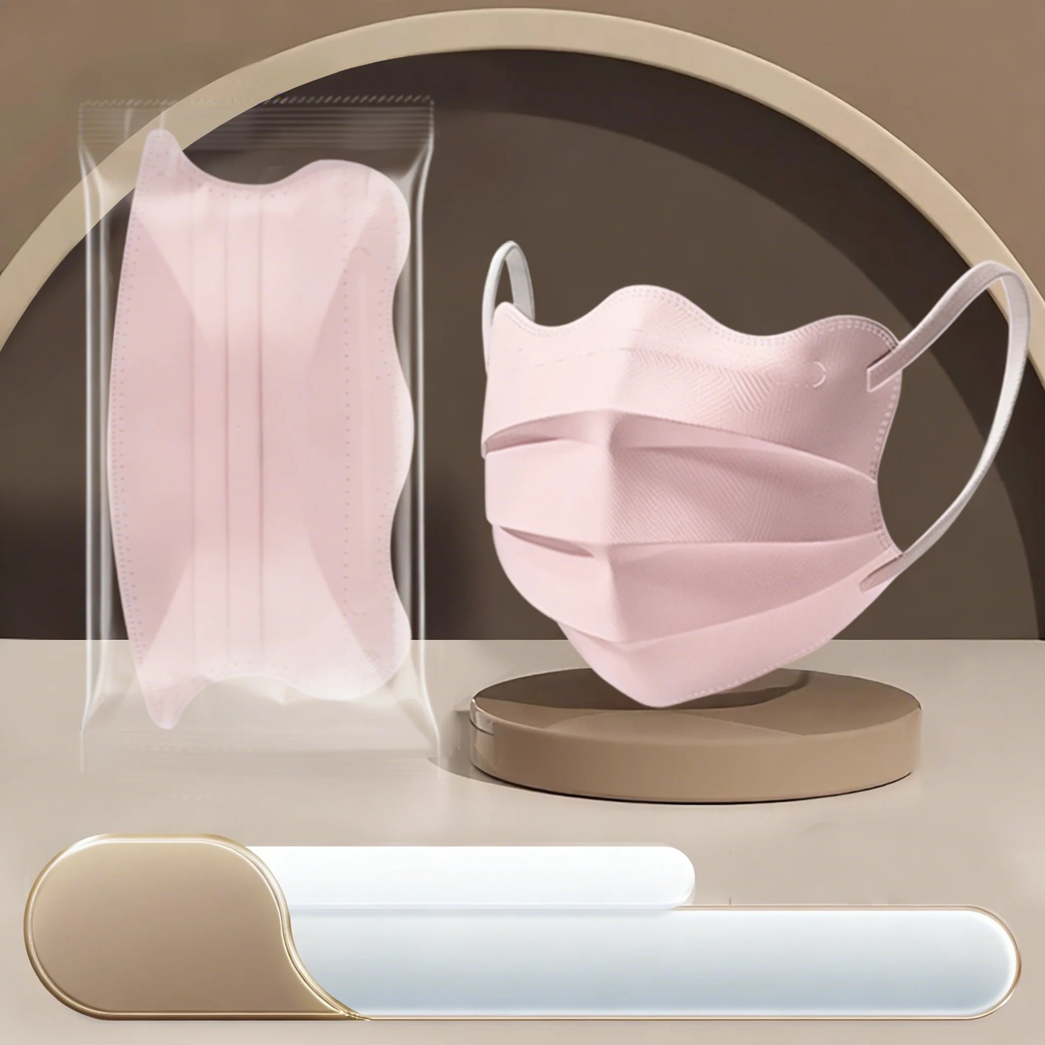 Disposable Face Masks Wide Flat Earloop Individually Wrapped 3 layer Spunlace Non-woven Daily Protection Lightweight Comfortable