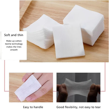 Disposable Pearl Pattern Makeup Cotton Pads by Blushimmer, soft facial cleaning wipes, 1200-pack for gentle makeup removal.