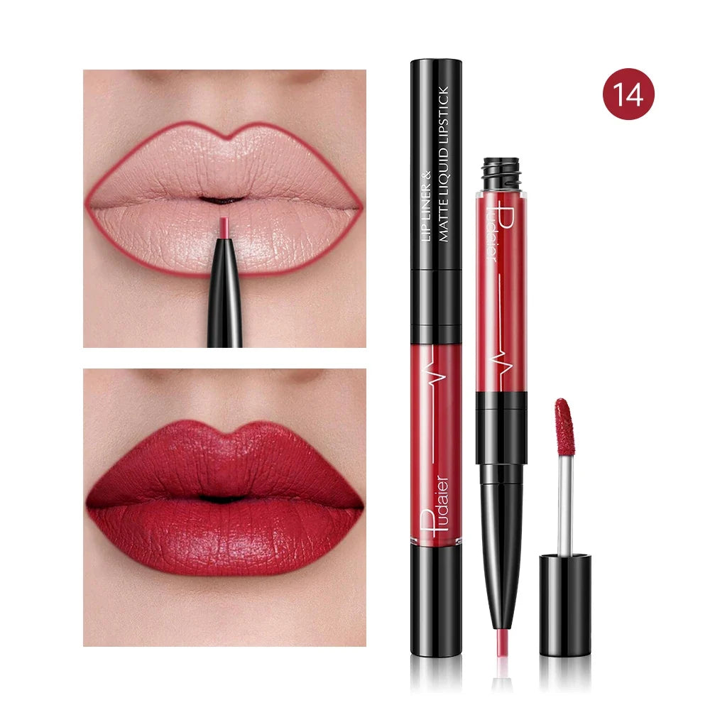 Blushimmer waterproof long-lasting lip liner pencil in high pigment matte finish, sweatproof and non-fading lip contour makeup.