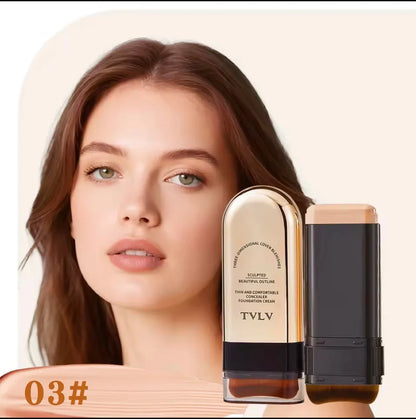 Blushimmer TVLV Skin Tint Stick with lightweight concealer and face contour in a sleek, long-lasting waterproof makeup stick