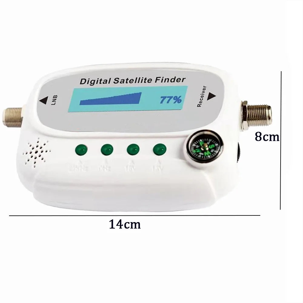 LED Digital Satellite Finder SF08 Satlink Receptor HD TV Signal Receiver Sat Decoder Satfinder with Compass 4 LED Indicator