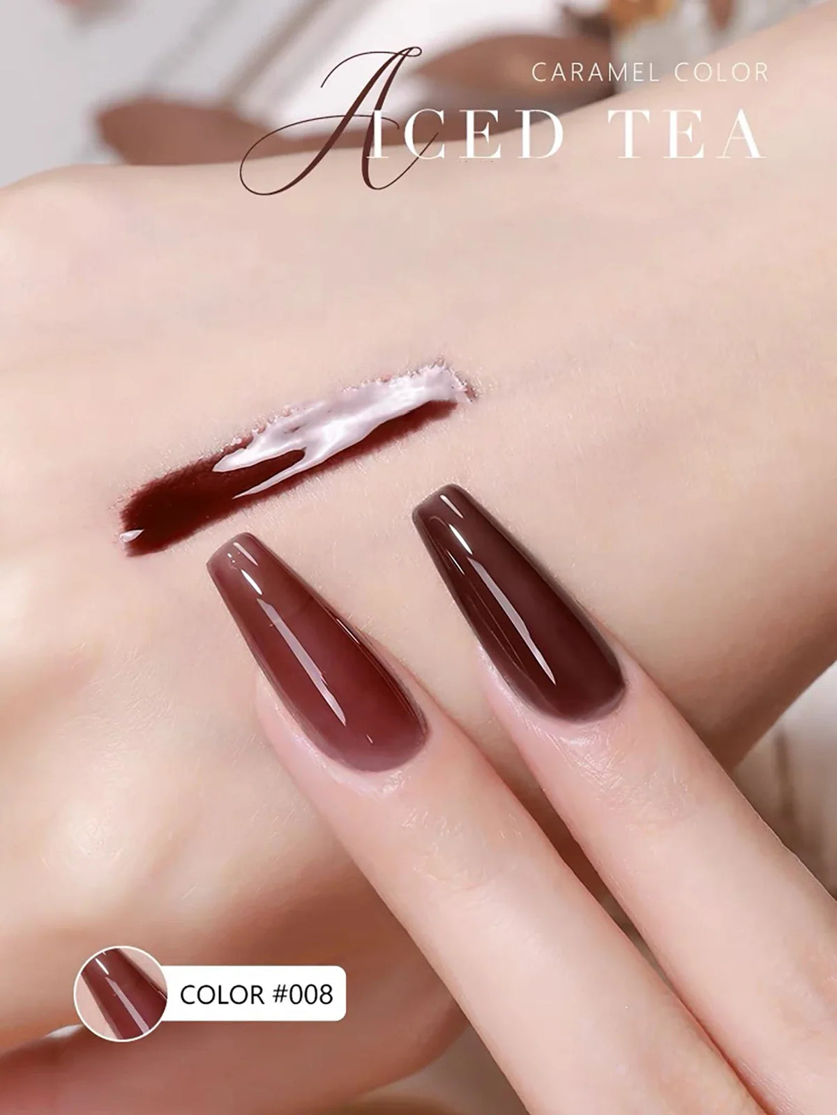 Blushimmer MIANEL Japanese style fairy gel nail polish in white pink nude shade, showing glossy, smooth nail finish.