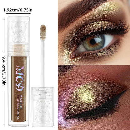 1pc Pearlescent Eyeshadow Pencil Stick Brown Eye Shadow Pen Makeup Glitter Shimmer 1pc Eye Pen Cosmetics  Waterproof without Smu