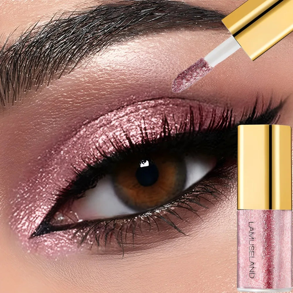 Pearly Liquid Eyeshadow Makeup Natural Smokey Silver Shimmer Glitter Diamond Shadows For Eyelids Waterproof Beauty Highlighter
